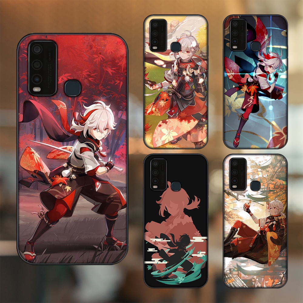 Ốp lưng Vivo Y30, Y50 viền đen in hình Kazuha Genshin Impact