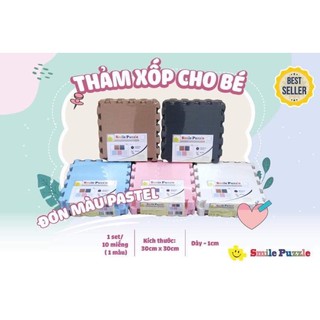 Thảm xốp ghép miếng đơn màu Smile Puzzle