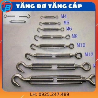 Tăng đơ dây cáp 1 đầu mắt 1 đầu móc d4, d6, d8, d10, d12, d14 - kim khí vattuvina cáp thép thủ đức