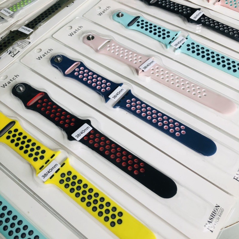 Dây Nike Apple Watch Size 38mm 40mm Thời Trang, Dây Cao Su Apple Watch