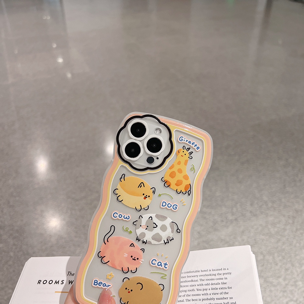 Ốp Điện Thoại Mềm Chống Sốc Họa Tiết Động Vật Hoạt Hình Cho iPhone 13 12 11 Pro XS Max X XR 7 8 plus