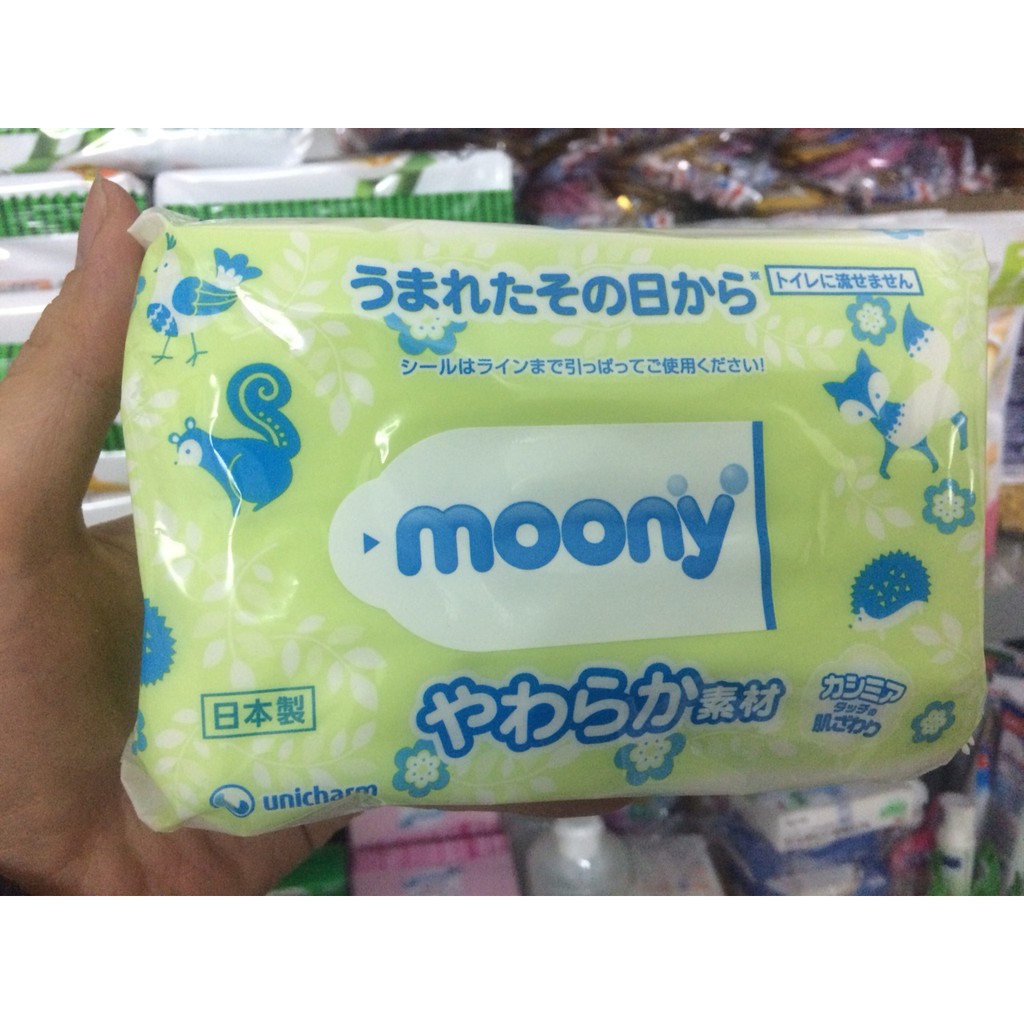 Giấy ướt Moony nội địa Nhật bịch 80 tờ