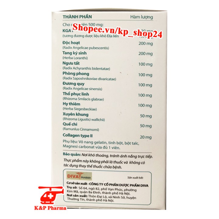 ✅ (6 TẶNG 1) Viên xương khớp KHƯƠNG THẢO ĐAN – Giúp giảm đau nhức cơ xương khớp, vai gáy, thần kinh tọa, thoái hóa khớp | BigBuy360 - bigbuy360.vn