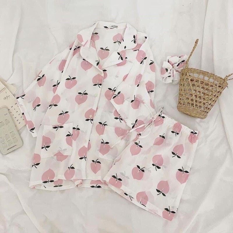 Sét Bộ Pijama Hoa Quả Cute Cho Nữ, Sét Bộ Mặc Nhà