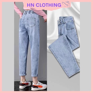 Quần jean baggy nữ lưng cao Quần bò nữ form đẹp phong cách Hàn Quốc HN clothing Q3