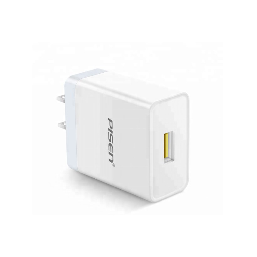 Củ Sạc Pisen USB Fast Wall Charger - 1 cổng USB QC3.0 - 18W - Chính hãng