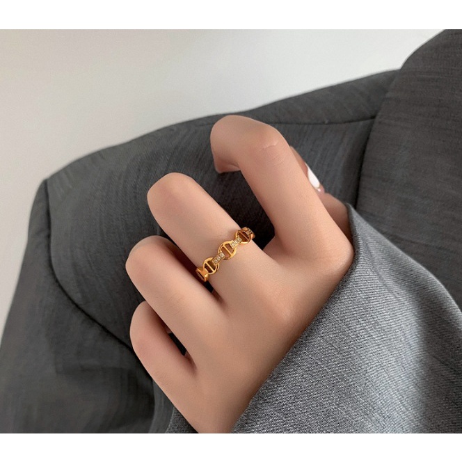 [FreeShip] Nhẫn nữ titan đá đuôi cá J5-408 - CAM KẾT KHÔNG BAY MÀU