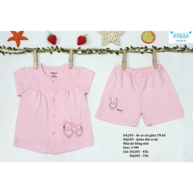 Bộ áo sơ sinh cài giữa