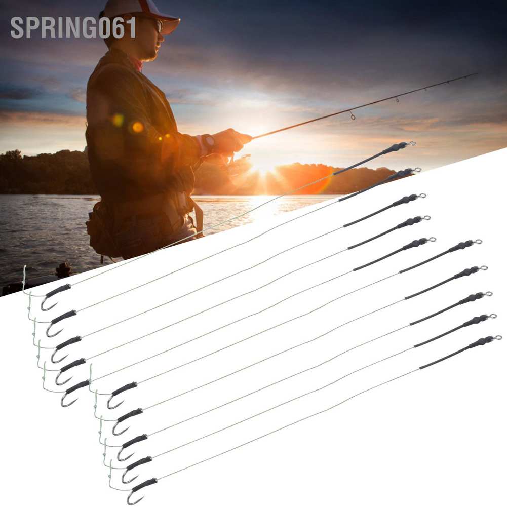 [Hàng Sẵn] 5 bộ Cá Chép Dây câu cá Giàn phơi Dây Móc Kim loại Mồi Dây Móc Phụ kiện【Spring061】