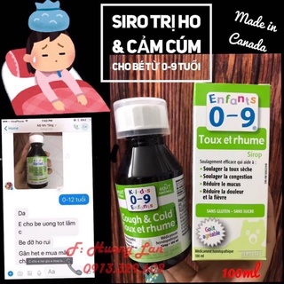Siro ho & cảm cúm 5in1 cough & cold cho bé 0 đến 9 tuổi
