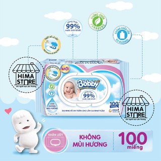 Gói khăn giấy ướt Bobby Ko mùi 100 tờ có nắp