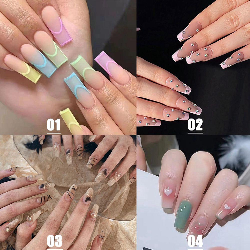 XIANTIN Bộ 24 Móng Tay Giả Che Phủ Toàn Diện Tháo Rời Được