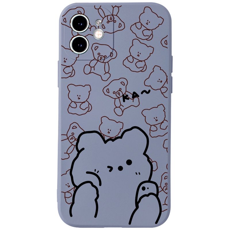 Ốp lưng JURSUE hoạt hình cặp đôi dễ thương đẹp cho iPhone 13 12 11 Pro Max SE 2020 X XR XS ip 8 7 6 6S Plus kute Y182