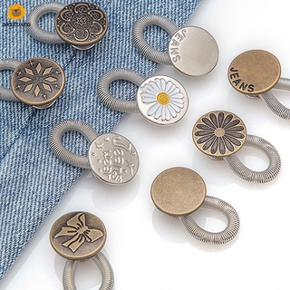 Nút lò xo co giãn hình hoa cúc có thể tháo rời dùng nới rộng thắt lưng quần jeans 