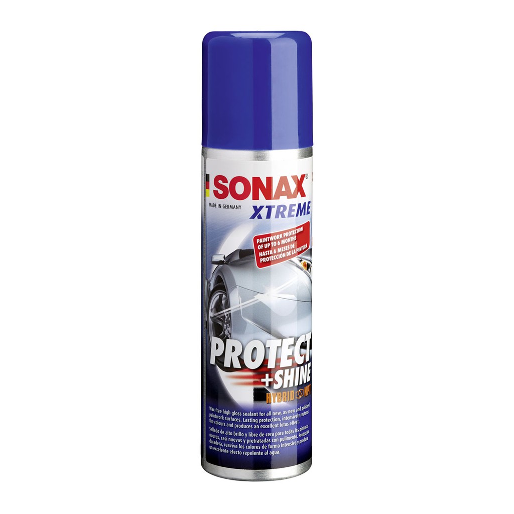 Phủ bóng sơn nano polymer, hiệu ứng lá sen chống bám nước Sonax xtreme Protect&Shine