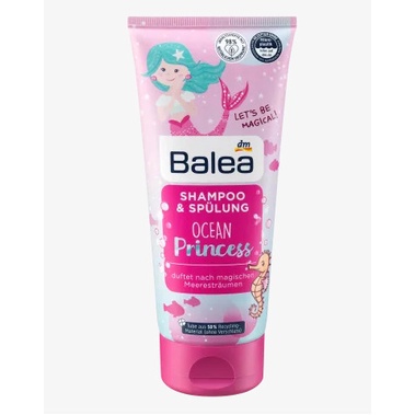 Dầu gội xả, xịt dưỡng tóc Balea 2in1 Little Princess, Ocean Princess cho bé gái 200ML