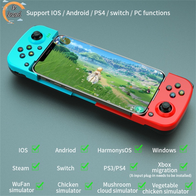 Tay Cầm Chơi Game Không Dây Có Thể Thu Gọn Cho Điện Thoại Ios/android 3d