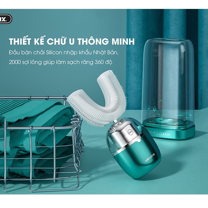 Máy Đánh Răng Điện Cho Người Lớn WK WTC01, Bàn Chải Đa Năng, Sạch Răng Miệng, Bảo Hành 6 Tháng