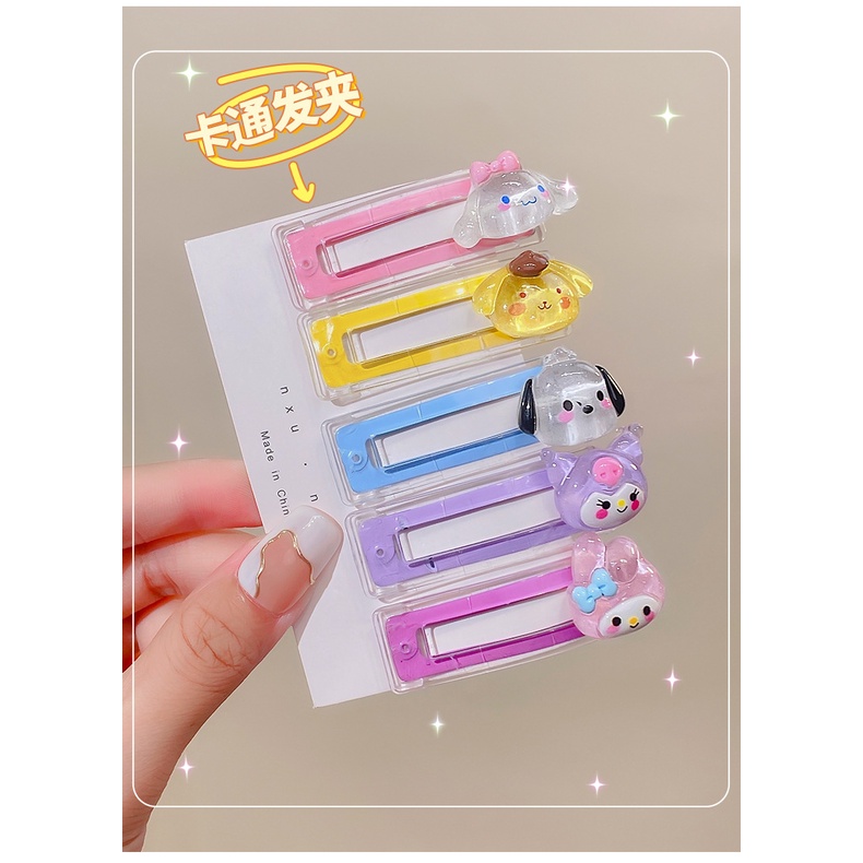 ✨✨Kẹp Tóc Dạng Thạch Trong Suốt Hình Cinnamoroll Hoạt Hình Dễ Thương Cho Bé Gái