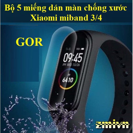 Bộ 5 miếng dán GOR dành cho Xiaomi miband 3 miband 4