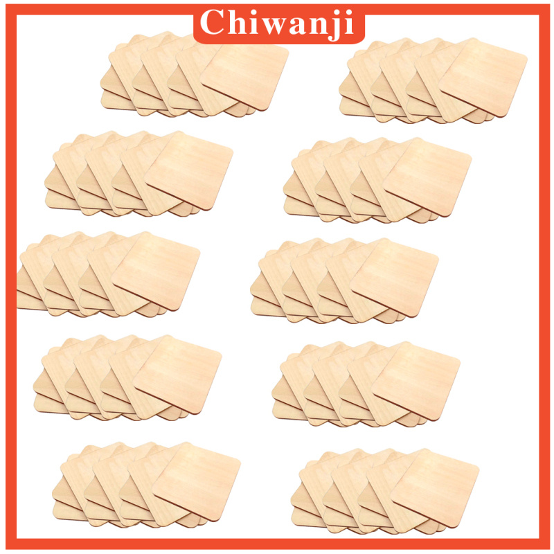 Bộ 100 Miếng Gỗ Vuông Cắt Gạch Lát Blesiya