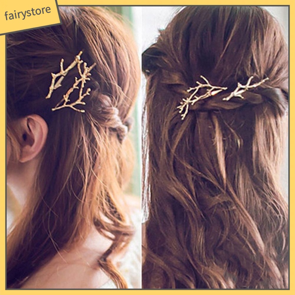 Kẹp Tóc Kim Loại Hình Sừng Tuần Lộc