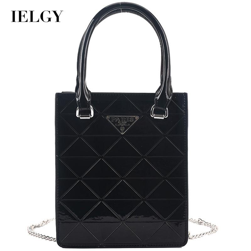 Túi xách tay đeo vai IELGY chuỗi dây xích thiết kế sáng bóng thời trang cho nữ