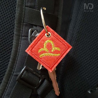 Móc treo chìa khóa vải thêu độc đáo - Cung Hoàng Đạo - Thiên Bình - Libra