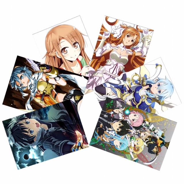 Ảnh card anime sword art online 11 cái ép lụa , card để ví anime