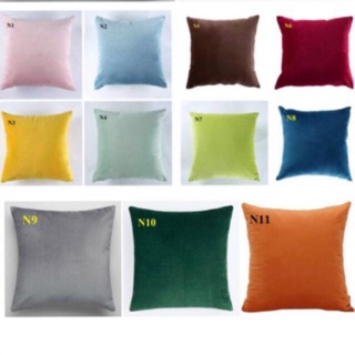 Vỏ gối vuông nhung mịn cao cấp size 45*45cm (không kèm ruột)