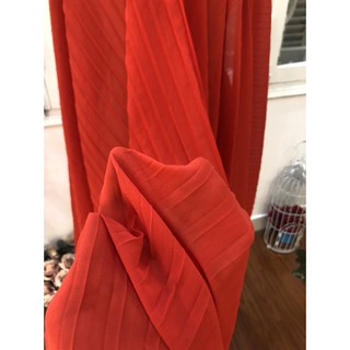 Vải Chiffon dập ly khổ 1,5m dùng để may vấy đầm thời trang, váy cưới