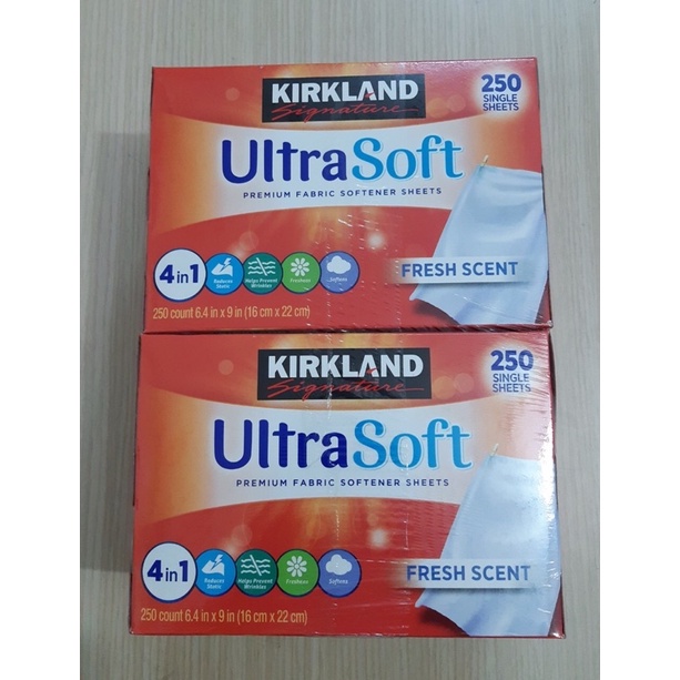 (Tách lẻ) Giấy thơm quần áo cao cấp Kirkland Premium Fabric Softener 4 in1