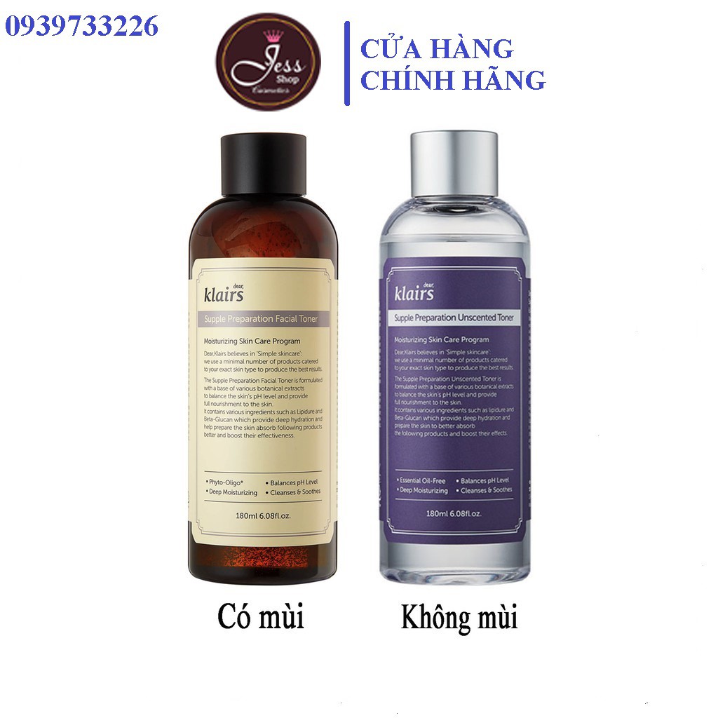 Nước Hoa Hồng Klairs Supple Preparation Toner 180ml