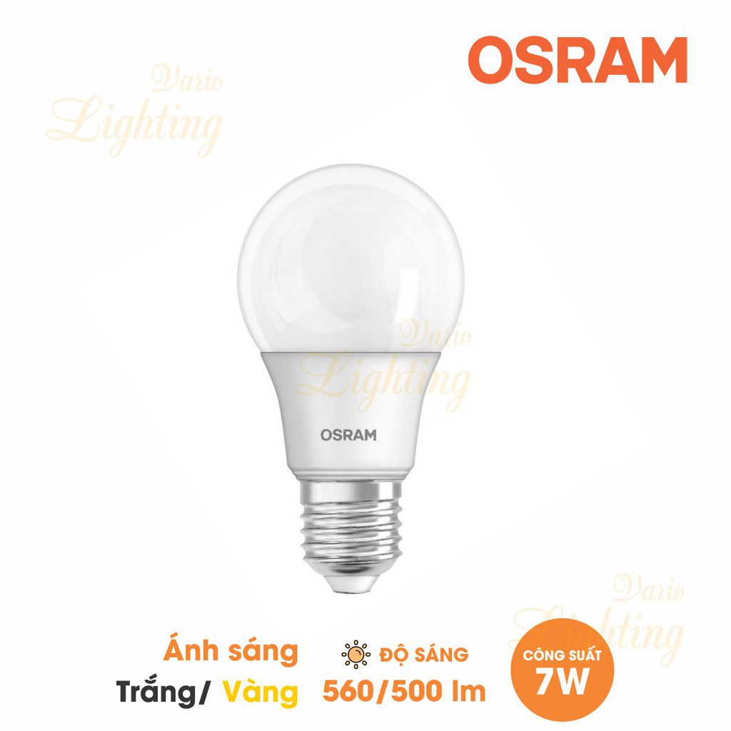 Bóng đèn LED Bulb ECO CLASSIC A E27 OSRAM - [HÀNG CHÍNH HÃNG] Thiết kế cổ điển, ánh sáng chất lượng cao