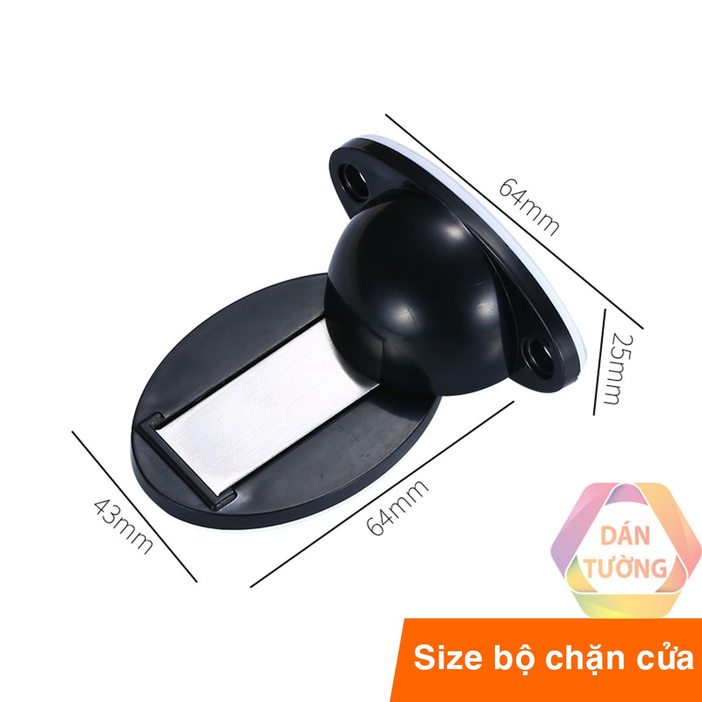 Chặn cửa nam châm MDT, chốt chặn cửa nam châm hít tự động vỏ NHỰA ABS chống va đập có sẵn miếng keo dán và ốc vít _CCN