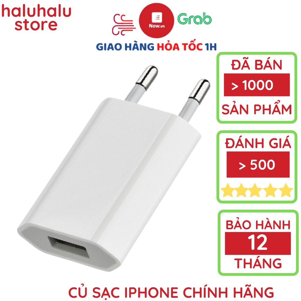 Củ sạc iphone zin chính hãng bóc máy iPhone 7/7 Plus, iPhone 8/8 Plus, iPhone X, iPhone XS/XS BH 12 tháng Hàng ca