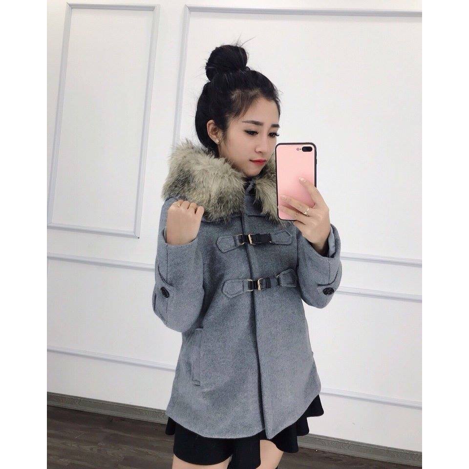 ÁO KHOÁC DẠ KHUY SỪNG AKS06