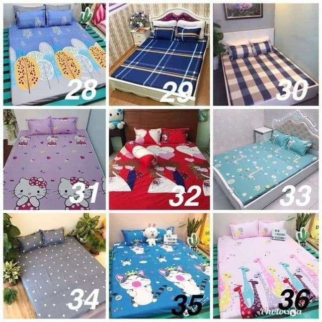 Ga Gối poly sét 3 món poly cotton được chọn mẫu