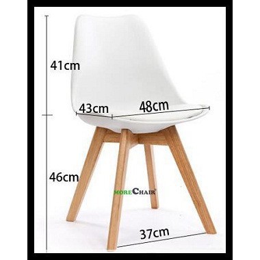 Ghế eames nhựa chân gỗ nhập khẩu - decor và trang trí phòng