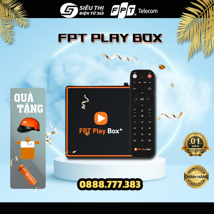 FPT PLAY BOX 2020 Android TV + 4K Có Điều Khiển Tìm Kiếm Giọng Nói + Quà Tặng