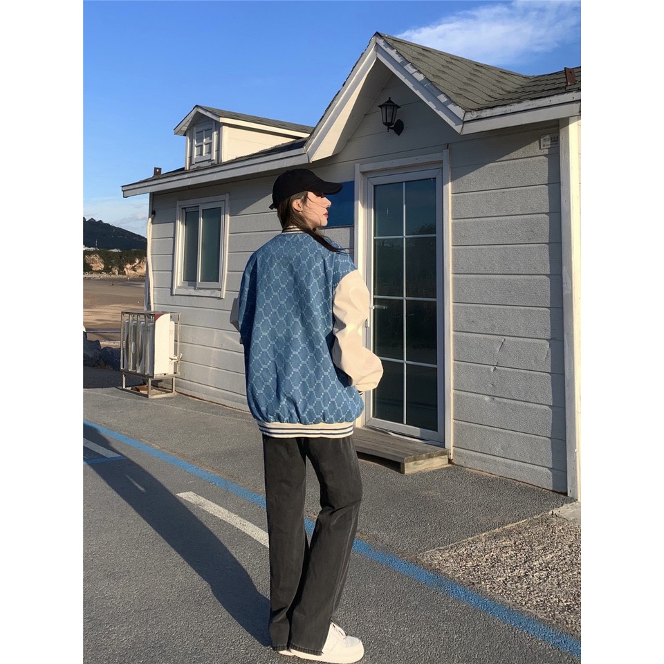 Áo Khoác Nỉ Sweater Dáng Rộng Phối Tay Nam Nữ Unisex Chữ Real - Áo Khoác Bomber Raplang