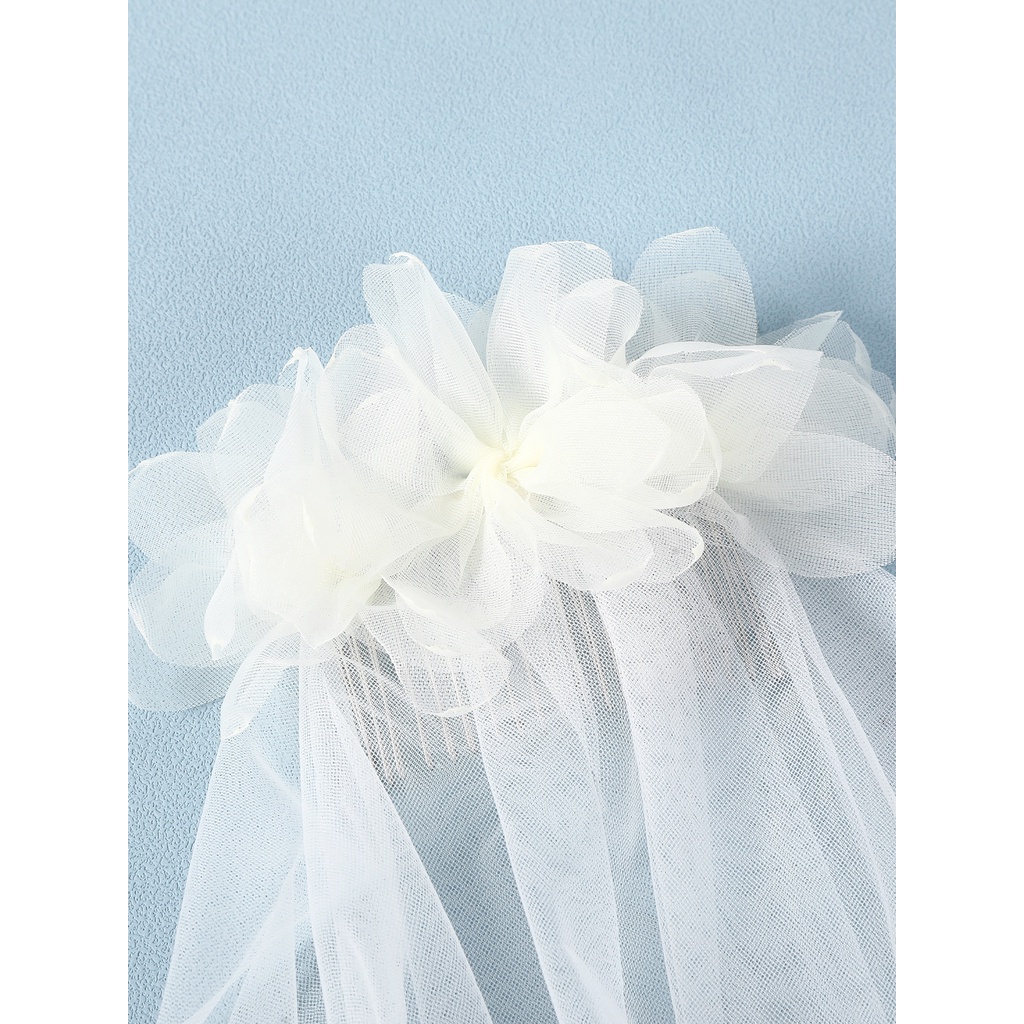 Lược Cài Tóc Cô Dâu Đính Hoa Và Ngọc Trai Sang Trọng