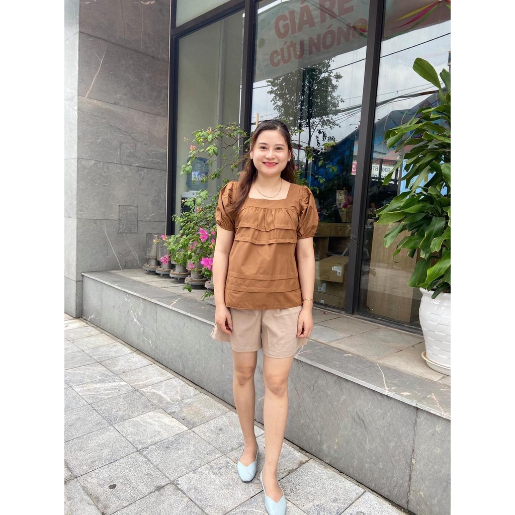 Áo babydoll cổ vuông hottrend