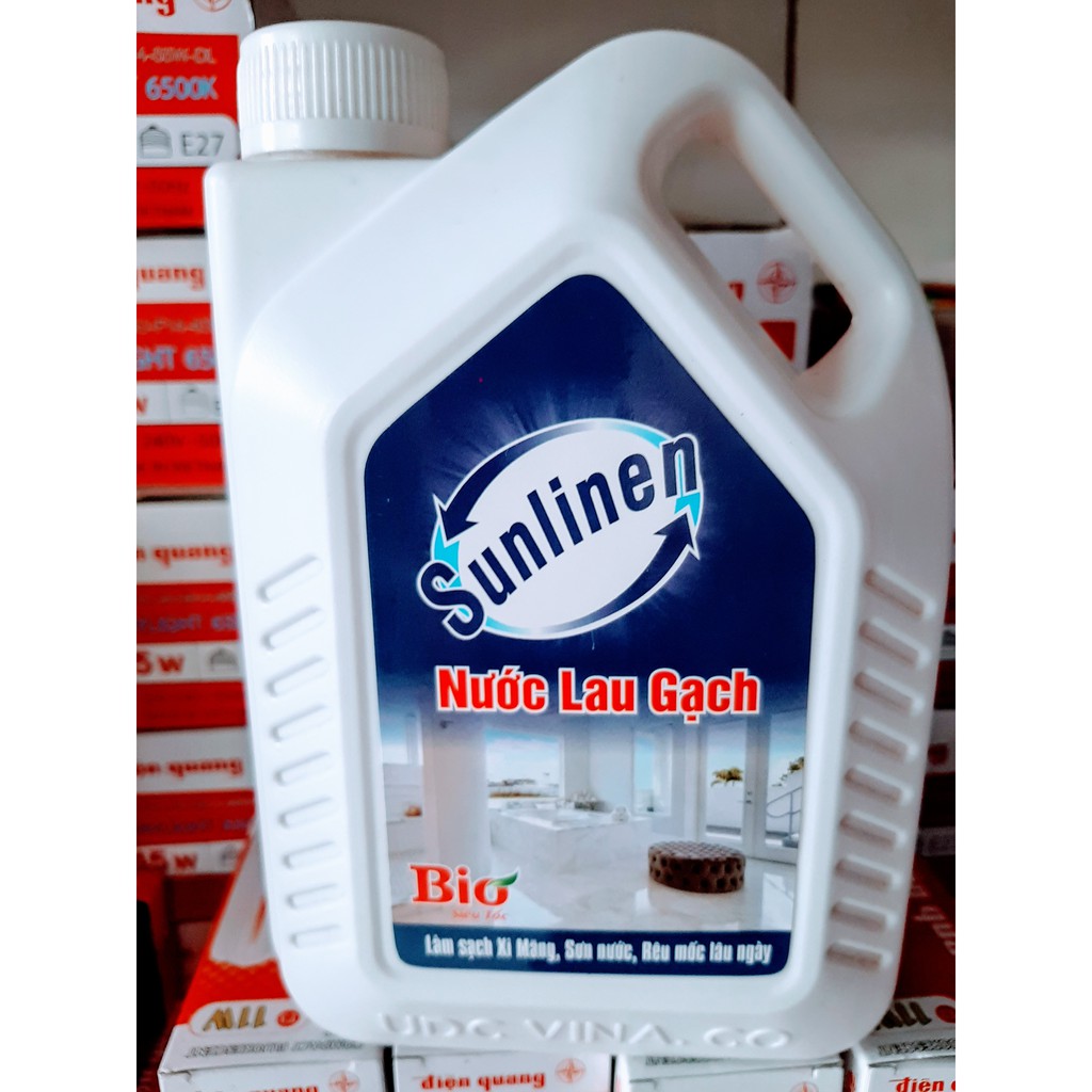 Nước Lau Sàn Gạch Tẩy Sạch Sơn Nước Xi Măng Tẩy Vết Ố Bẩn Men Sứ Siêu Sạch Sunlinen 1,2 Lit