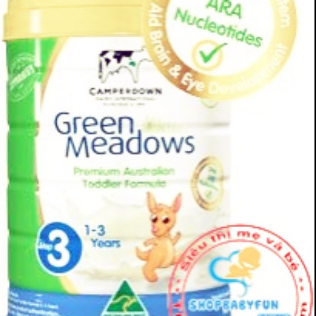 Sữa green meadows số 3, thực phẩm dinh dưỡng số 1 cho trẻ, được chế biến bằng một công thức dinh dưỡng chất lượng cao  t