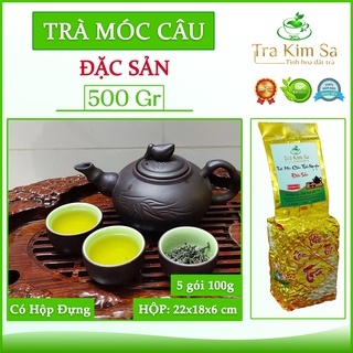 Trà búp thái nguyên 1 tôm 2 lá non - móc câu đặc sản - hộp 500g - trà hữu cơ sạch tks020