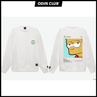 Áo Sweater OD Oversize Bart Simpson, áo nỉ dài tay Unisex ODIN CLOTHING