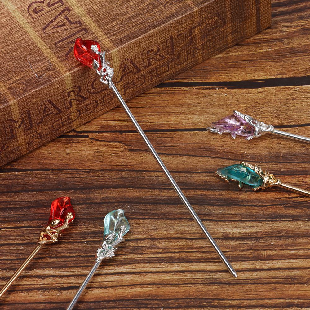 Trâm cài tóc bằng kim loại phong cách Trung Hoa cổ điển nhiều màu sắc xinh xắn cho nữ