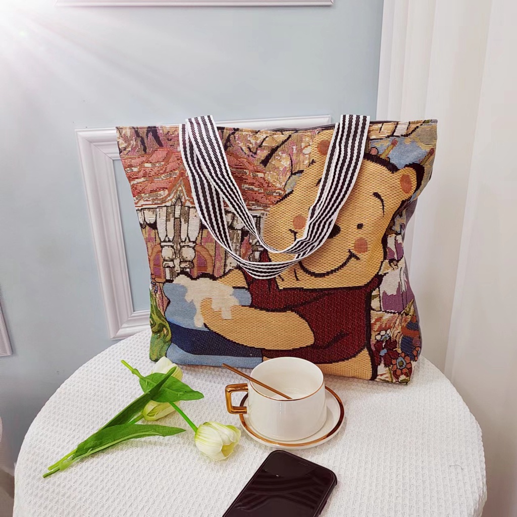 Túi Xách Cotton Lanh Sức Chứa Lớn Phong Cách Mới 2022