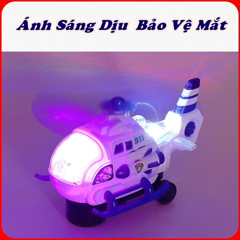 Đồ chơi máy bay trực thăng chạy pin có âm thanh và ánh sáng di chuyển linh hoạt cực hay cho bé yêu